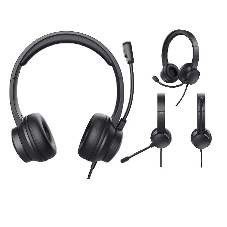 Auriculares Headset USB on-ear Trust HS-200 - Negro